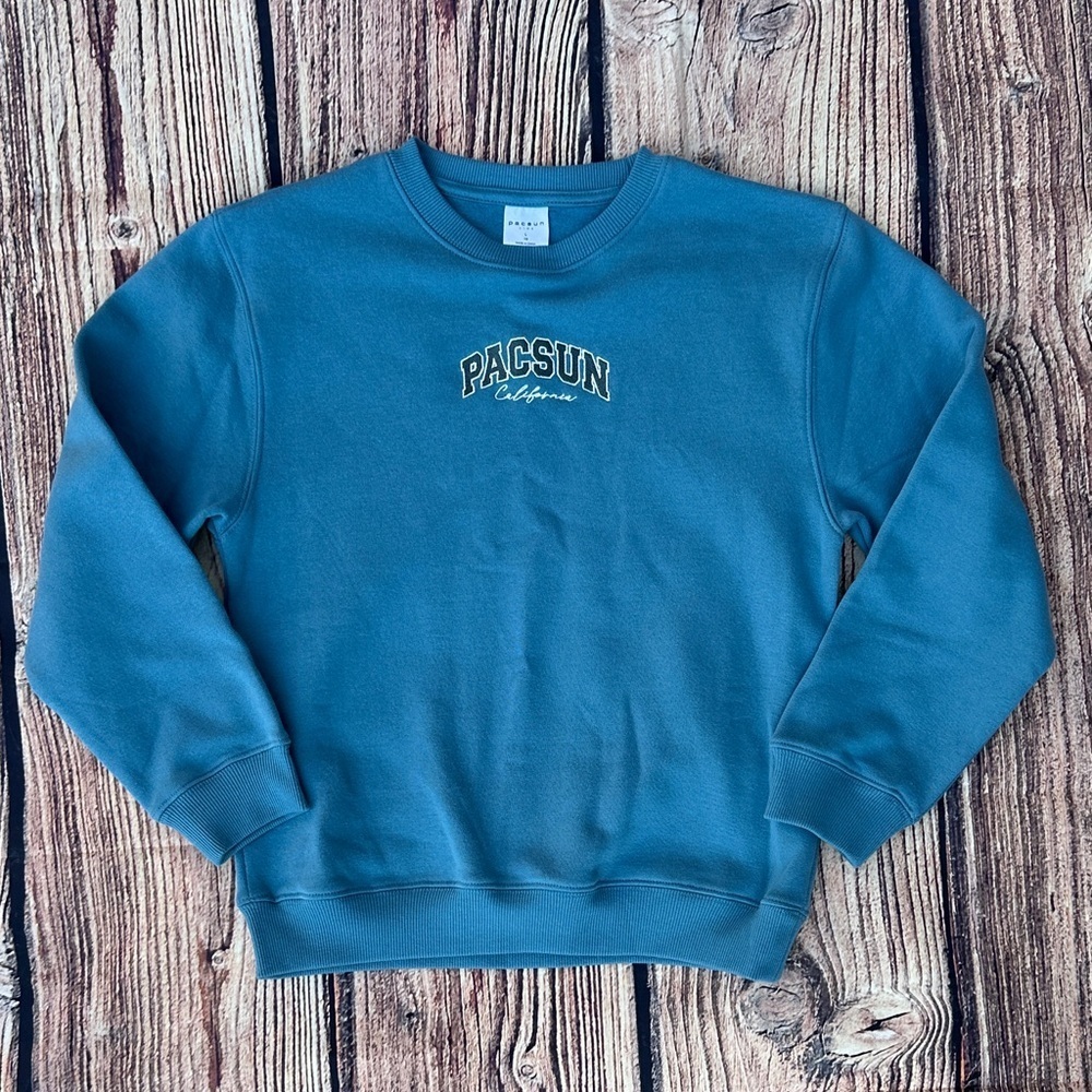 PacSun Teal Crewneck kids Sweatershirt
